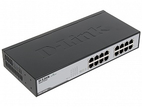Коммутатор D-Link DGS-1016D/G1B Неуправляемый гигабитный коммутатор с 16 портами 10/100/1000Base-T
