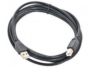 Кабель USB 2.0 AM/BM  Gembird\Cablexpert CCP-USB2-AMBM-10 3m, экран,золот. контакты, черный, пакет