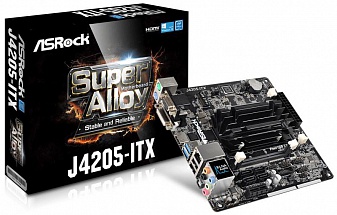 Мат. плата ASRock J4205-ITX (Intel J4205, SODIMM 2*DDR3, mini-ITX)