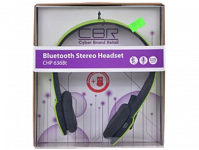 Гарнитура Bluetooth CBR CHP-636 Green Bt v.3, регул. оголовье, кл. упр. треками, софттач, Bluetooth адаптер в комплекте, CHP 636 Bt Green