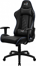 Игровое кресло Aerocool AC110 AIR Black Blue , черно-синее, до 150 кг, ШxДxВ : 69x70x121-131см, газлифт класс 4 до 100 мм, механизм "Бабочка"
