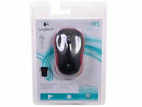 Мышь (910-002240) Logitech Wireless Mouse M185, Red