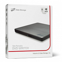 Оптич. накопитель ext. DVD±RW HLDS (Hitachi-LG Data Storage) GP60NS60 Silver  USB 2.0, 9.5mm, Tray, Retail 