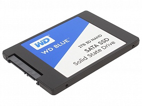 Твердотельный накопитель SSD 2.5" 1TB Western Digital WD Blue 3D NAND SSD WDS100T2B0A (SATA 6Gb/s, 2.5") (R530/W560Mb/s, TLC, SATA) (WDS100T2B0A)