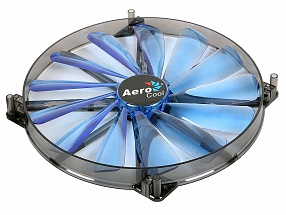 Вентилятор Aerocool Lightning 20см "Blue Edition" (синяя подсветка), 3+4 pin, 58 CFM, 700 RPM, 16.5 dBA