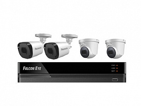 Комплект видеонаблюдения Falcon Eye FE-104MHD KIT SMART Офис Комплект видеонаблюдения. 4CH H.264+ 1080P Lite 15fps 5 in 1 DVR :4ch 1080P Lite 25fps Re
