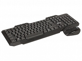 Клавиатура + Мышь беспроводной комлект RITMIX RKC-105W USB,  клав. Кл: 104+ 10 мультимедийных кнопок, мышь: 800/1600 dpi, боковые кнопки, питание AAA 