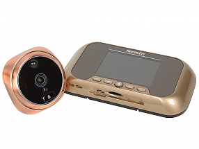 Автономный видеоглазок  Falcon Eye FE-VE02  бронза,дисплей 2,8" , функции: звонка, записи видео, записи фото, детектор движения, два аккумулятора. 
