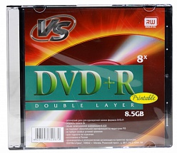 Диски DVD+R 8.5Gb VS 8х  Slim   Double layer printable
