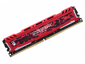 Память DDR4 16Gb (pc-24000) 3000MHz Crucial Ballistix Sport LT Red CL15 DRx8 BLS16G4D30AESE