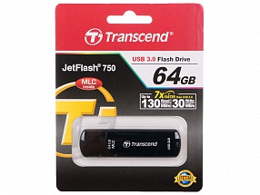 Внешний накопитель 64GB USB Drive  USB 3.0  Transcend 750 (TS64GJF750K)