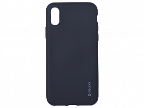 Чехол Deppa Case Silk для Apple iPhone X/XS, черный металлик
