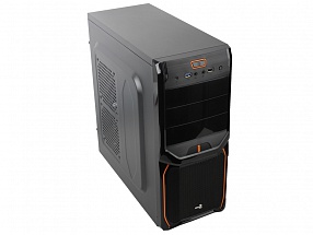 Корпус Aerocool [PGS-V] V3X Advance чёрно-оранжевый , ATX, без БП, 1х USB 3.0 + 1х USB 2.0, в комплекте 1х 120мм orange LED + 1x 80мм black fan.