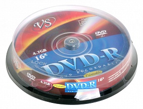 Диски DVD-R 4.7Gb VS 16х  10 шт  Cake Box Printable