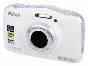 Фотоаппарат Nikon Coolpix W100 White Backpack KIT <13.2Mp, 3x zoom, 2.7", SDXC, Влагозащитная, Ударопрочная> (водонепроницаемый 10 метров)