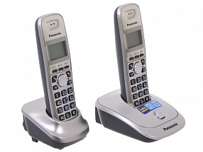 Телефон DECT Panasonic KX-TG2512RUN АОН, Caller ID 50, 10 мелодий, Спикерфон, Эко-режим, + дополнительная трубка