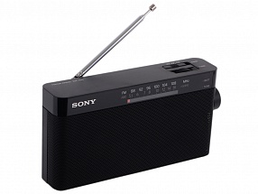 Радиоприемник SONY ICF-306 Портативный 3-полосный (AM/FM/SW) аналоговый радиоприёмник, Время работы от батареи (2шт х AA) до 100 часов, Классический д