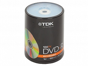 Диски DVD-R 4.7Gb TDK 16x  100 шт  Cake Box