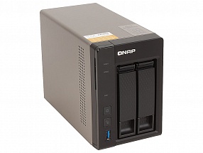 Сетевой накопитель QNAP TS-253A-8G 2 отсека для HDD, HDMI-порт. Четырехъядерный Celeron N3150 1,6 ГГц