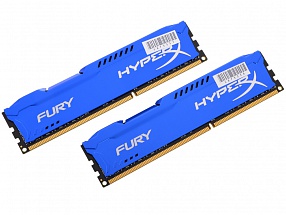Память DDR3 16Gb (pc-12800) 1600MHz Kingston HyperX Fury Blue Series CL10 Kit of 2  Retail  (HX316C10FK2/16)