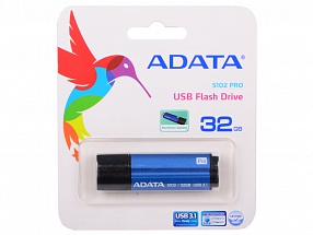 Внешний накопитель 32GB USB Drive ADATA USB 3.1  S102 PRO синий (80/20 мб/с) AS102P-32G-RBL