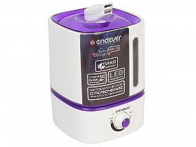 Увлажнитель воздуха Endever Oasis 170, белый-фиолетовый, 20 Вт, производ. 280 мл/ч, резервуар для воды 3 л.