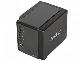 Сетевой накопитель Synology DS414slim Сетевой накопитель с 4 отсеками для 2.5” SATA(II) или  2,5” SATA/SSD, 1.2 ГГц CPU, RAM 512Mb