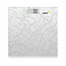 Весы напольные электронные UNIT UBS-2053 (Цвет: Светло-Серый); стекло, 180кг. 100гр.