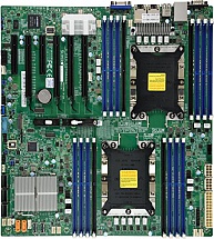 Мат плата Supermicro MBD-X11DPI-N-O 2xLGA3647 (up to 205W), C621, 16xDDR4, 14xSATA3 (RAID 0/1/10/5), 2x1GbE, IPMI, 6xPCIE, M.2, 5xUSB3.0, VGA, EATX