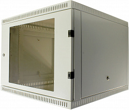 Шкаф 19" настенный 9U 600x650, дверь стекло-металл, серый, NT WALLBOX 9-66 G 