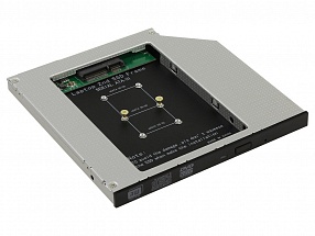Переходник (оптибэй) SSD M.2/mSATA Orient UHD-2MSC9 30344 Gray / Пластик/Алюминий / SATA / mSATA
