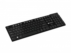 Клавиатура CANYON CNS-HKBW2-RU (2.4GHZ wireless keyboard, 104 keys, slim design, chocolate key caps, RU layout, Black