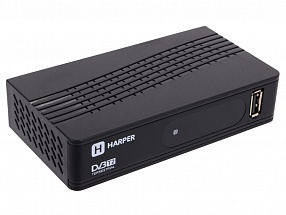 Цифровой телевизионный DVB-T2 ресивер HARPER HDT2-1202 Черный, Full HD, DVB-T, DVB-T2, поддержка внешних жестких дисков