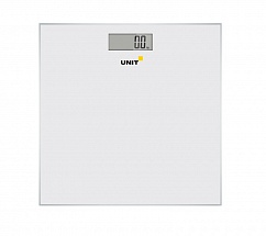 Весы напольные электронные UNIT UBS-2052 (Цвет: Белый); стекло, без рисунка, 150кг. 100гр.