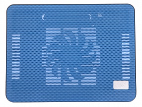 Теплоотводящая подставка под ноутбук DeepCool N17 BLUE (до 14", cупертонкий 2,5см, 140мм вентилятор, синий)