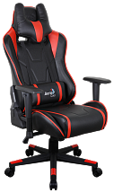 Игровое кресло Aerocool AC220 AIR-BR , черно-красное, с перфорацией, до 150 кг, размер, см (ШхГхВ) : 66х63х125/133.
