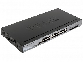 Коммутатор D-Link DGS-1510-28/A1A Управляемый стекируемый коммутатор SmartPro с 24 портами 10/100/1000Base-T, 2 портами 1000Base-X SFP и 2 портами 10G