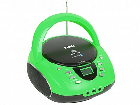 Аудиомагнитола BBK BX165BT черный/зеленый