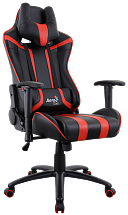 Игровое кресло Aerocool AC120 AIR-BR , черно-красное, с перфорацией, до 150 кг, размер, см (ШхГхВ) : 70х55х124/132.