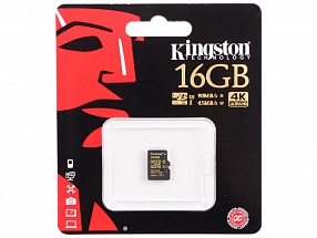 Карта памяти MicroSDHC 16GB Kingston U3 UHS-I G (SDCG/16GBSP