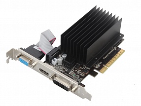 Видеокарта 1Gb <PCI-E> Palit GT730 с CUDA <GFGT730, SDDR3, 64 bit, HDCP, VGA, DVI, HDMI, Retail>