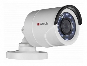 Камера HiWatch DS-T200 (2.8 mm) 2Мп уличная цилиндрическая HD-TVI камера с ИК-подсветкой до 20м 1/2.7"" CMOS матрица; объектив 2.8мм; угол обзора 103°