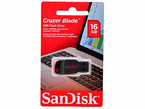 Внешний накопитель 16GB USB Drive  USB 2.0  SanDisk Cruzer Blade (SDCZ50-016G-B35)
