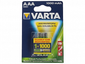 Аккумулятор VARTA AAA 1000 мА-ч блистер 2шт 05703301412