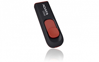 Внешний накопитель 64GB USB Drive ADATA USB 2.0 C008 черно-красная выдвижная AC008-64G-RKD 