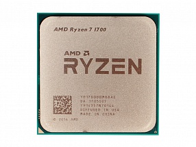 Процессор AMD Ryzen 7 1700 OEM <65W, 8C/16T, 3.7Gh(Max), 20MB(L2-4MB+L3-16MB), AM4> (YD1700BBM88AE)