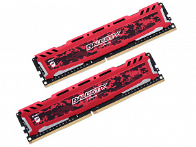 Память DDR4 16Gb 2x8Gb (pc-25600) 3200MHz Crucial Ballistix Sport LT Red CL16 SRx8 BLS2K8G4D32AESEK