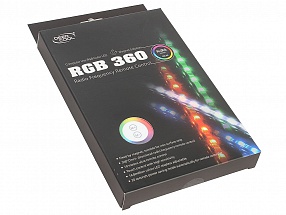 Светодиодная лента Deepcool RGB 360 (комплект цветового дооснащения корпуса, 3 ленты по 300mm, RGB, подключение к БП Molex) 