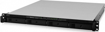 Сетевое хранилище Synology RS818RP+ 1U 2,4GhzCPU/2Gb(up to 16)/RAID0,1,10,5,5+spare,6/up to 4hot plug HDDs SATA(3,5' or 2,5')(up to 8 with RX418)/2xUS