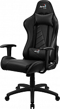 Игровое кресло Aerocool AC110 AIR All Black , черное, до 150 кг, ШxДxВ : 69x70x121-131см, газлифт класс 4 до 100 мм, механизм "Бабочка"